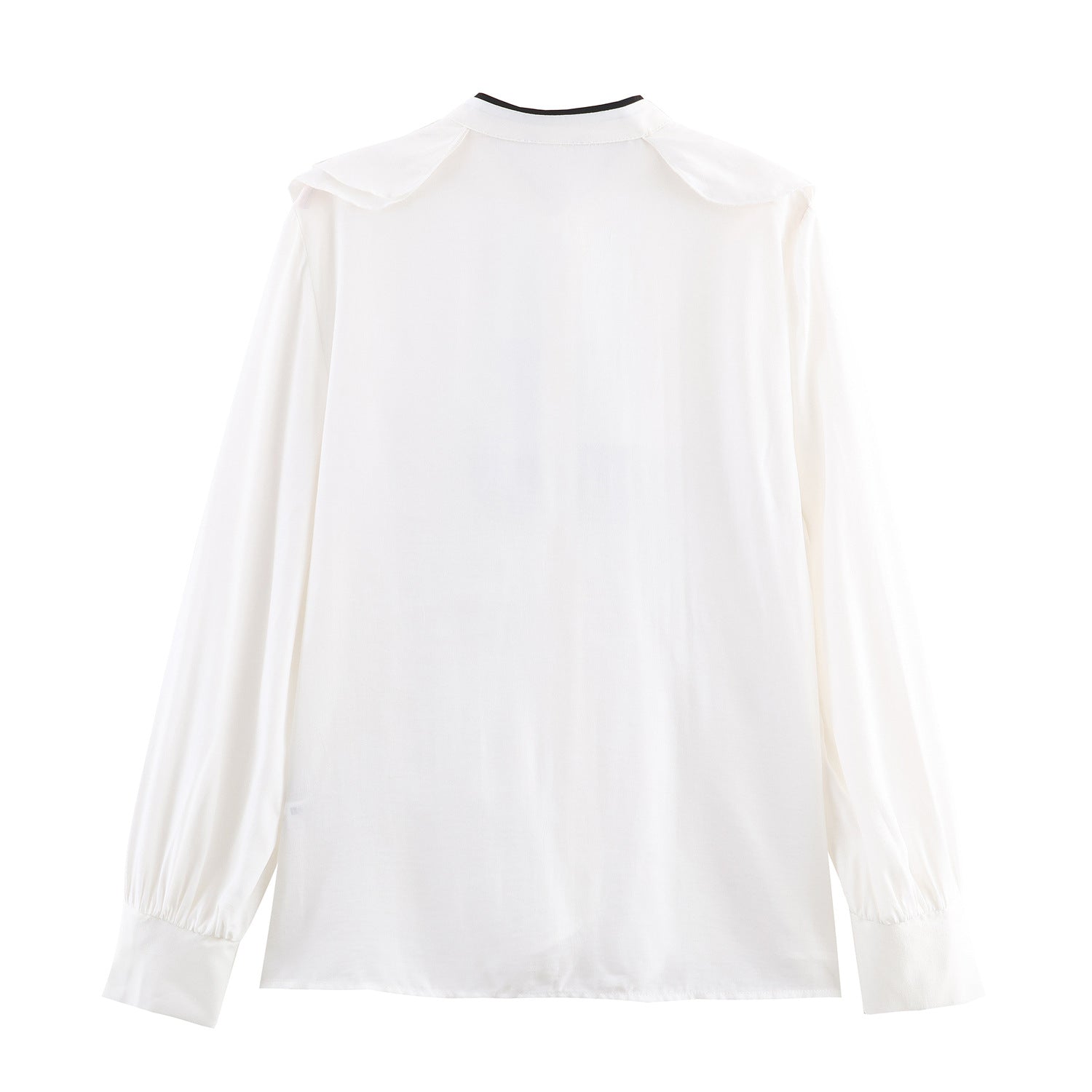 Women’s Color-Block Bow Layered Shirt – Chic Casual Decorative Top