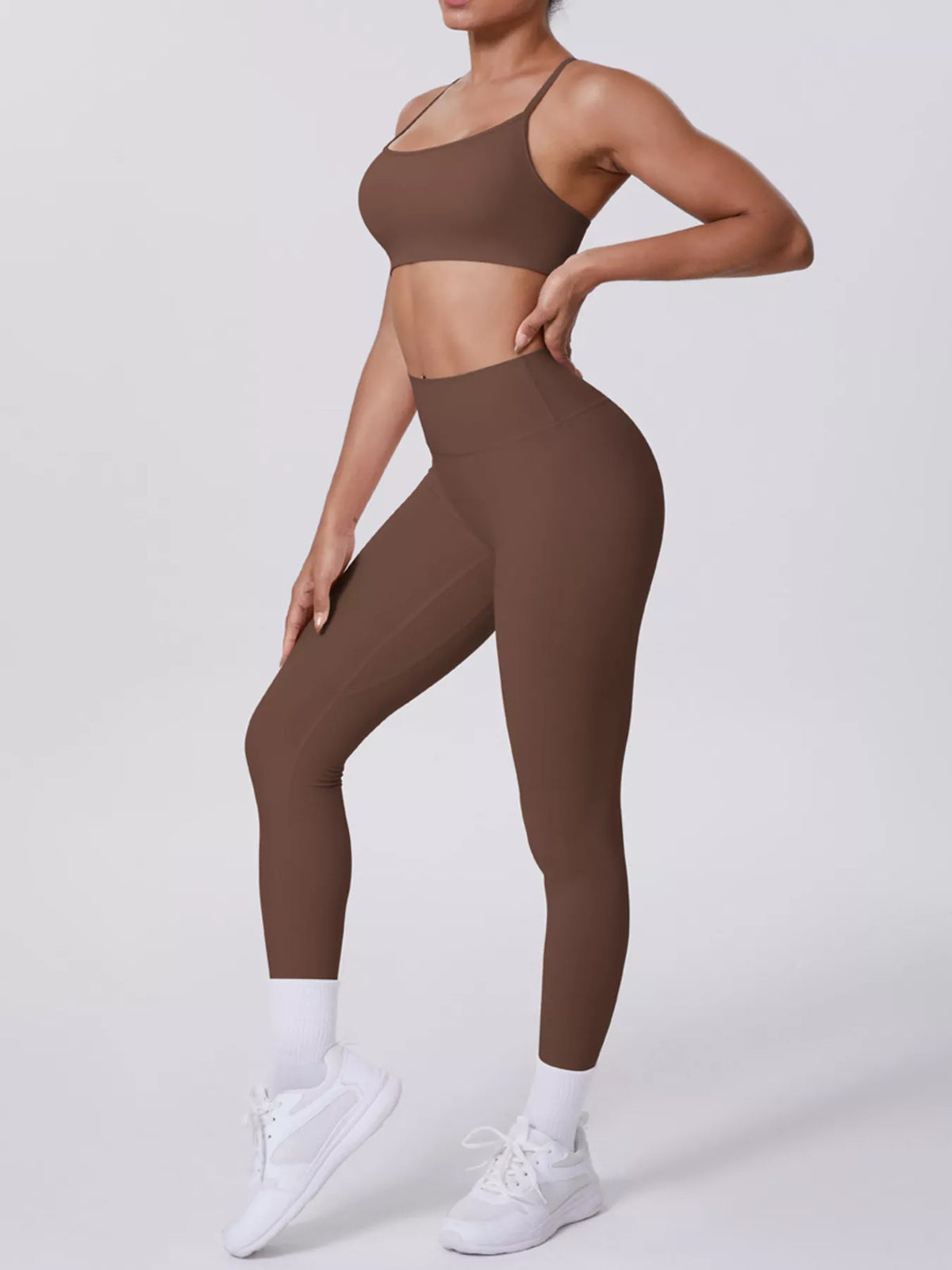 Criss-Cross Back Cami and Seamless Leggings Active Set