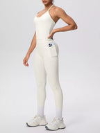 Halter Neck Cami and High-Waisted Pocket Leggings Active Set