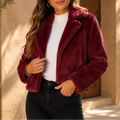 Rowan Velvet Hour Fleece Jacket - Cozy Plush Zip Outerwear