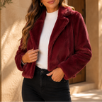 Rowan Velvet Hour Fleece Jacket - Cozy Plush Zip Outerwear