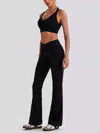 Seamless Criss-Cross V-Neck Tank and Leggings Active Set