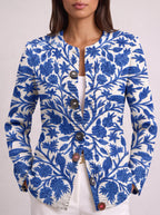 Women's Floral Button Front Cardigan Resort Vacation Top