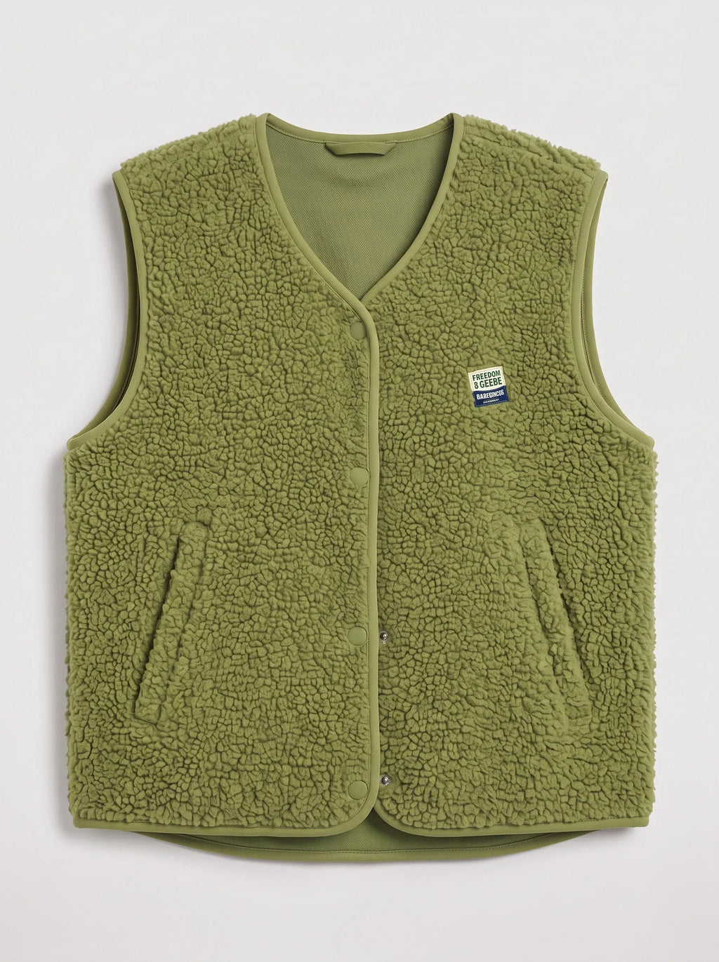 Women's Sherpa Fleece Snap Vest Warm Cropped Outerwear
