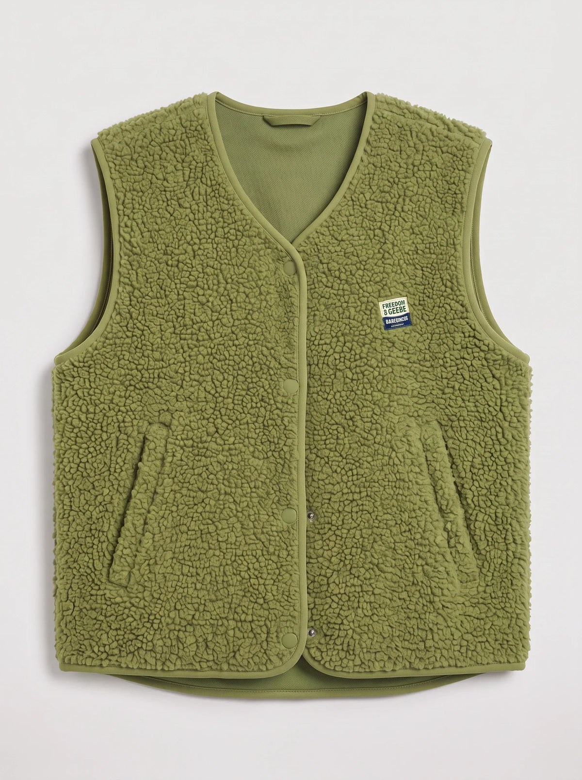 Women's Sherpa Fleece Snap Vest Warm Cropped Outerwear