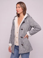 Women's Hooded Toggle Coat Warm Sherpa Lined Jacket