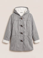 Women's Hooded Toggle Coat Warm Sherpa Lined Jacket