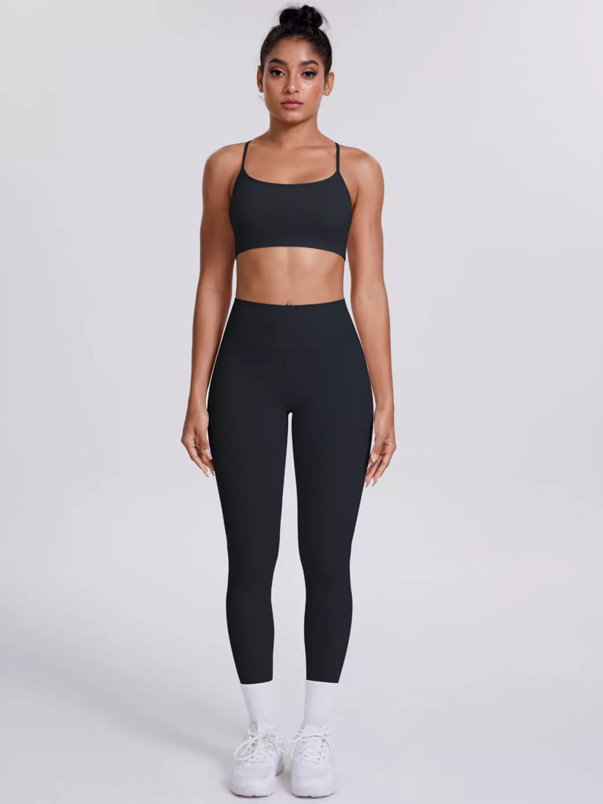 Criss-Cross Back Cami and Seamless Leggings Active Set