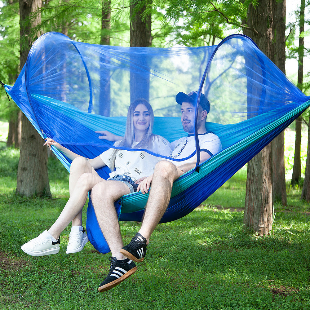 Automatic Quick-Open Hammock with Mosquito Net – Outdoor Relaxing Gear