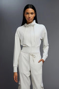 The Serene Cropped Hooded Jacket Matte Streetwear Windbreaker