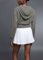 The Serene Cropped Hooded Jacket Matte Streetwear Windbreaker