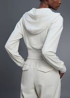 The Serene Cropped Hooded Jacket Matte Streetwear Windbreaker