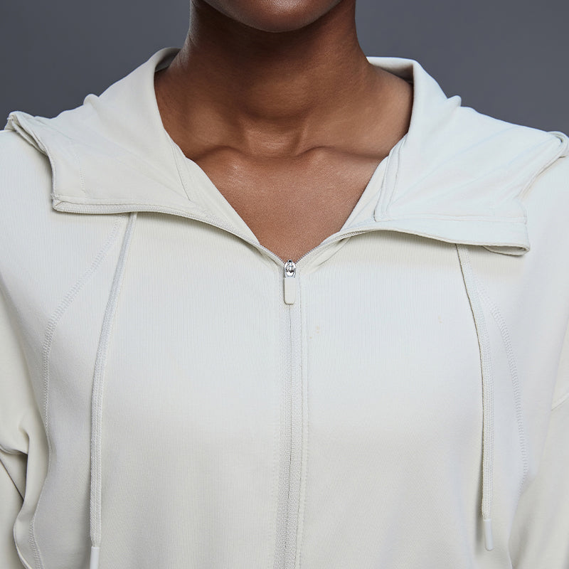 The Serene Cropped Hooded Jacket Matte Streetwear Windbreaker