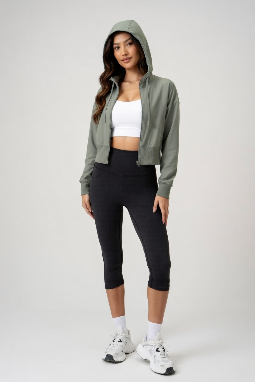 HydroCool High-Waist Cropped Leggings Squat-Proof Tights