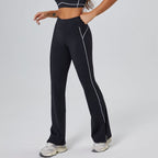 The Rhythm Color Block Flared High-Waist Active Athletic Leggings
