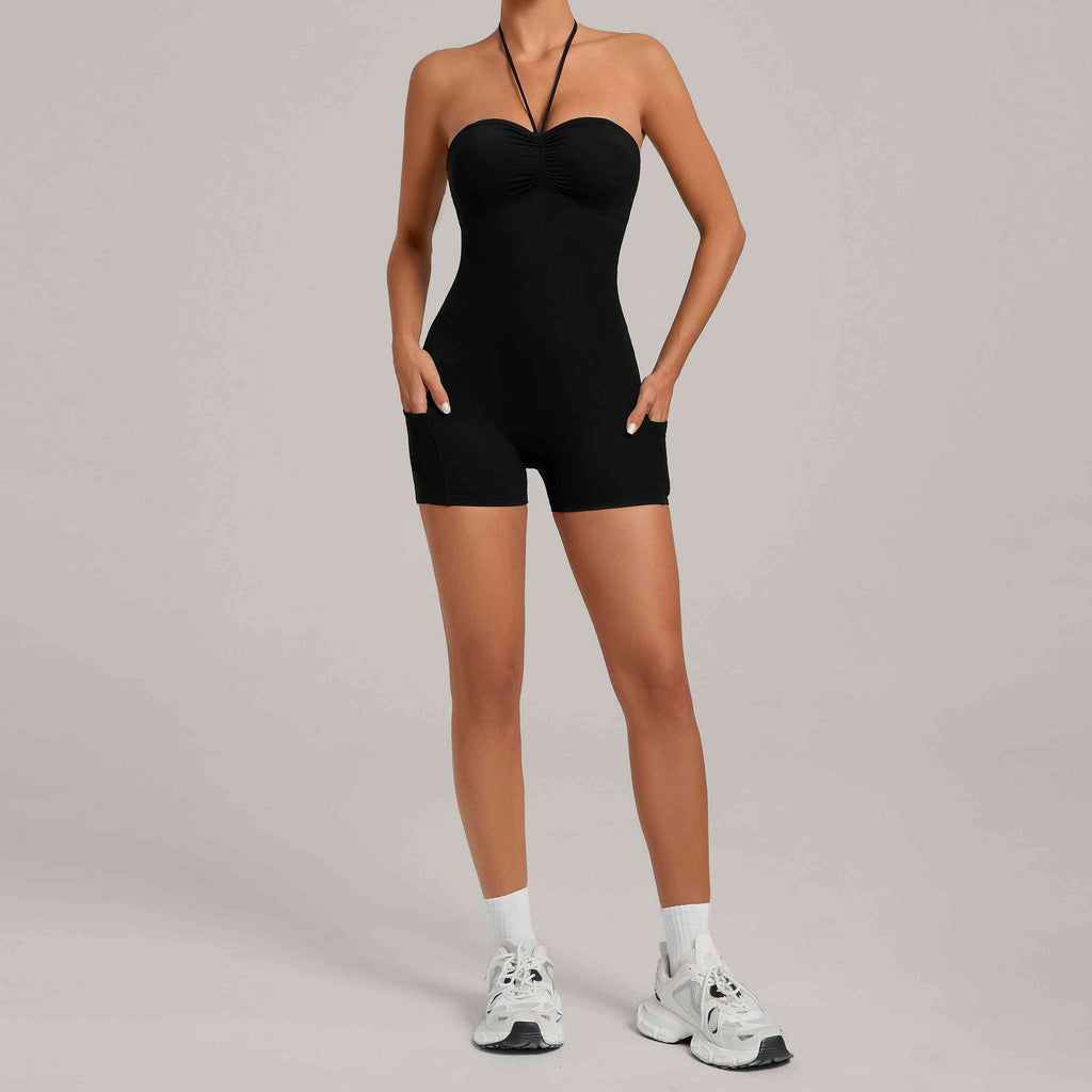 Multi-Way Active Bodysuit with Side Pockets