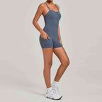 Multi-Way Active Bodysuit with Side Pockets