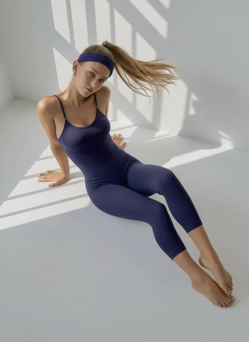 Adjustable Strap Cross-Back Sculpting Athletic Bodysuit Onesie
