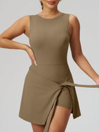 The Grace Skirted Onesie Backless Tennis Workout Romper