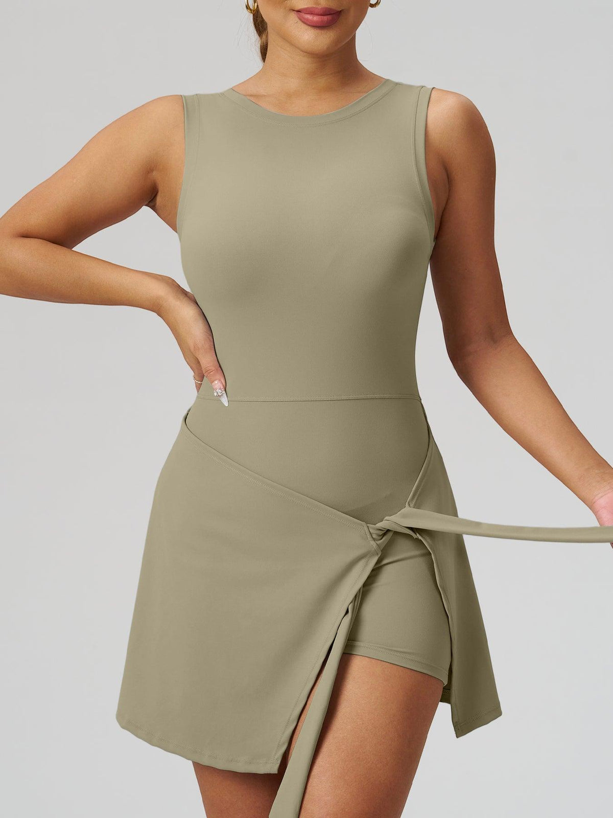 The Grace Skirted Onesie Backless Tennis Workout Romper