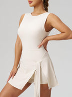 The Grace Skirted Onesie Backless Tennis Workout Romper