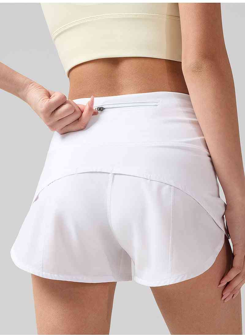 Speed Up Lightweight Athletic Running Shorts with Zip Pocket