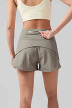 Speed Up Lightweight Athletic Running Shorts with Zip Pocket