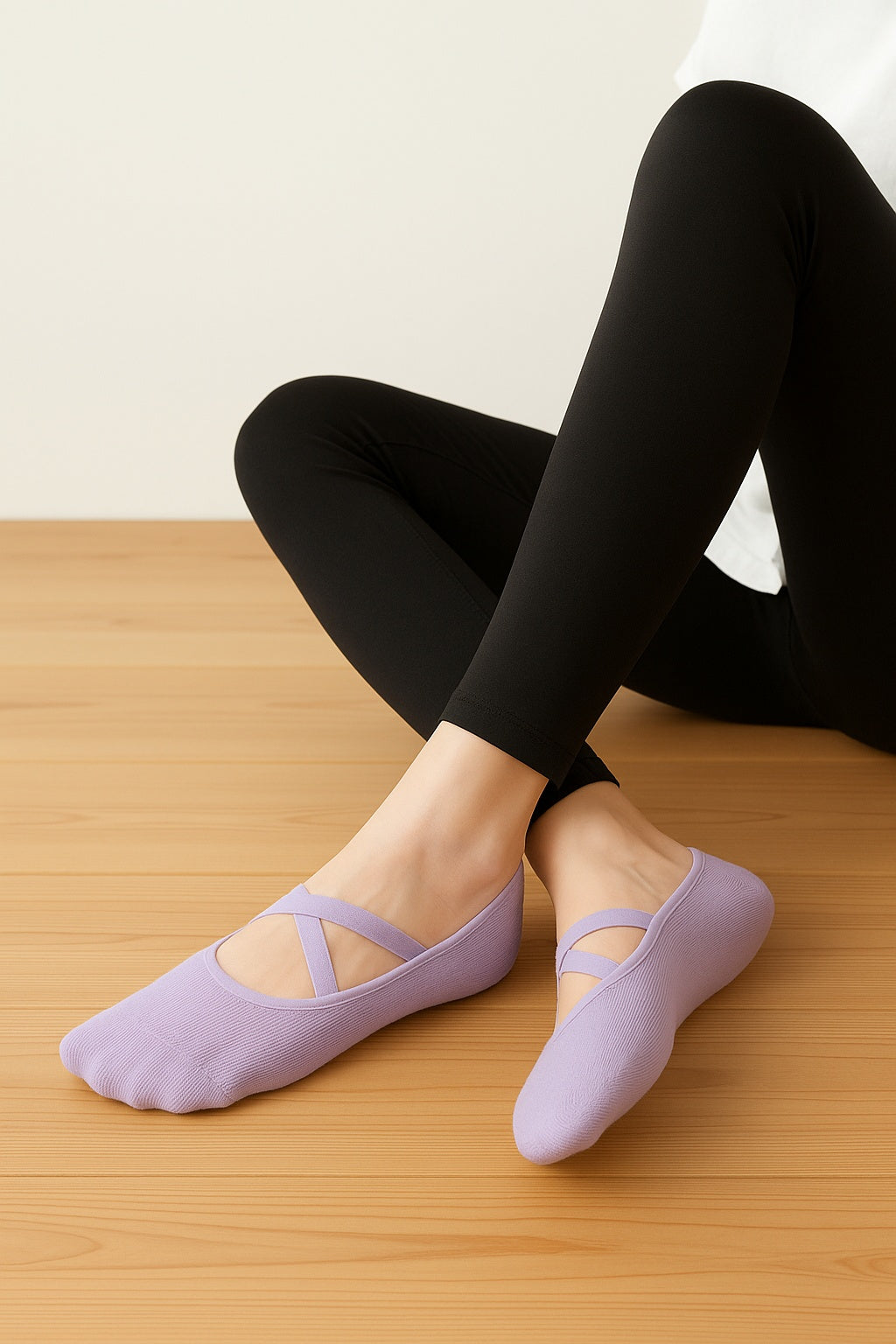 Cross-Strap Non-Slip Yoga Grip Socks