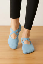 Cross-Strap Non-Slip Yoga Grip Socks