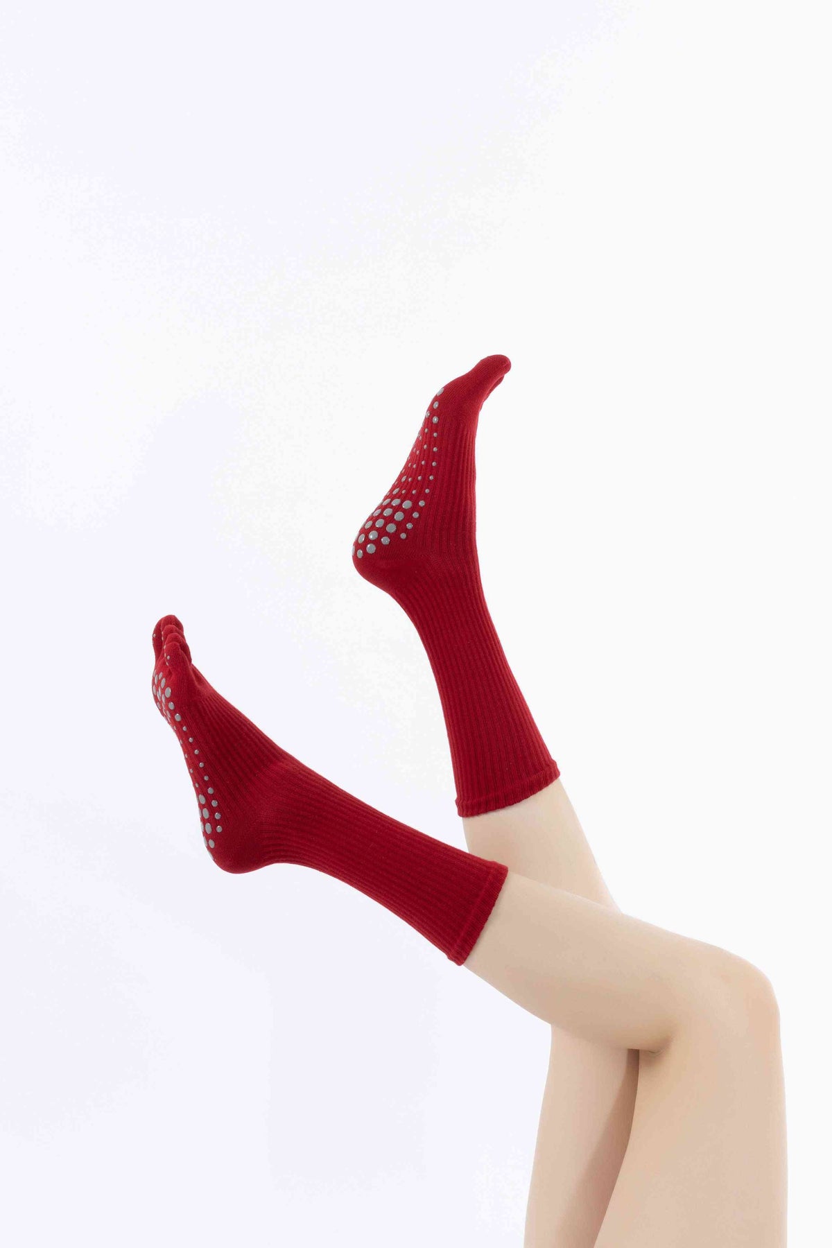 Toe-Separating Non-Slip Grip Yoga Socks Ankle Compression