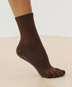 Toe-Separating Non-Slip Grip Yoga Socks Ankle Compression