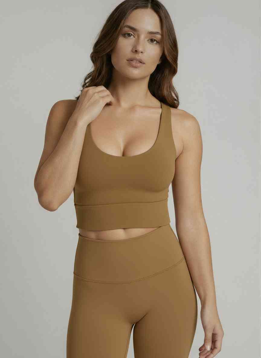 Medium Support Racerback Sports Bra with Cutout Back