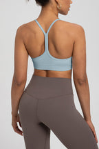 Thin Strap Low-Support Cross-Back Bralette Sports Bra