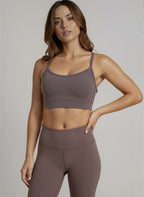 Thin Strap Low-Support Cross-Back Bralette Sports Bra