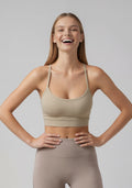 Thin Strap Low-Support Cross-Back Bralette Sports Bra