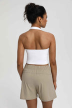 Mindful Medium Support Halter Sports Bra with Open Back