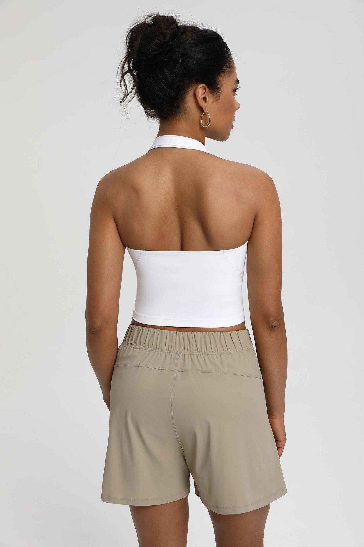 Mindful Medium Support Halter Sports Bra with Open Back