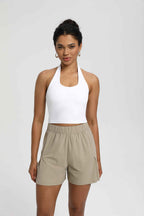 Mindful Medium Support Halter Sports Bra with Open Back