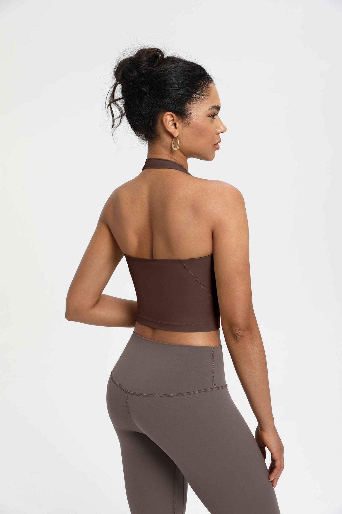 Mindful Medium Support Halter Sports Bra with Open Back