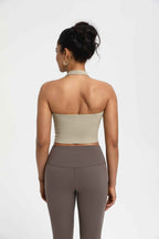 Mindful Medium Support Halter Sports Bra with Open Back