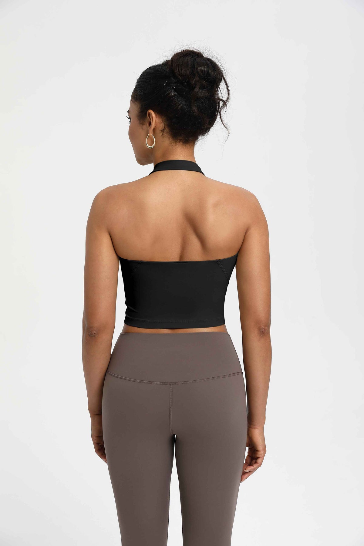 Mindful Medium Support Halter Sports Bra with Open Back