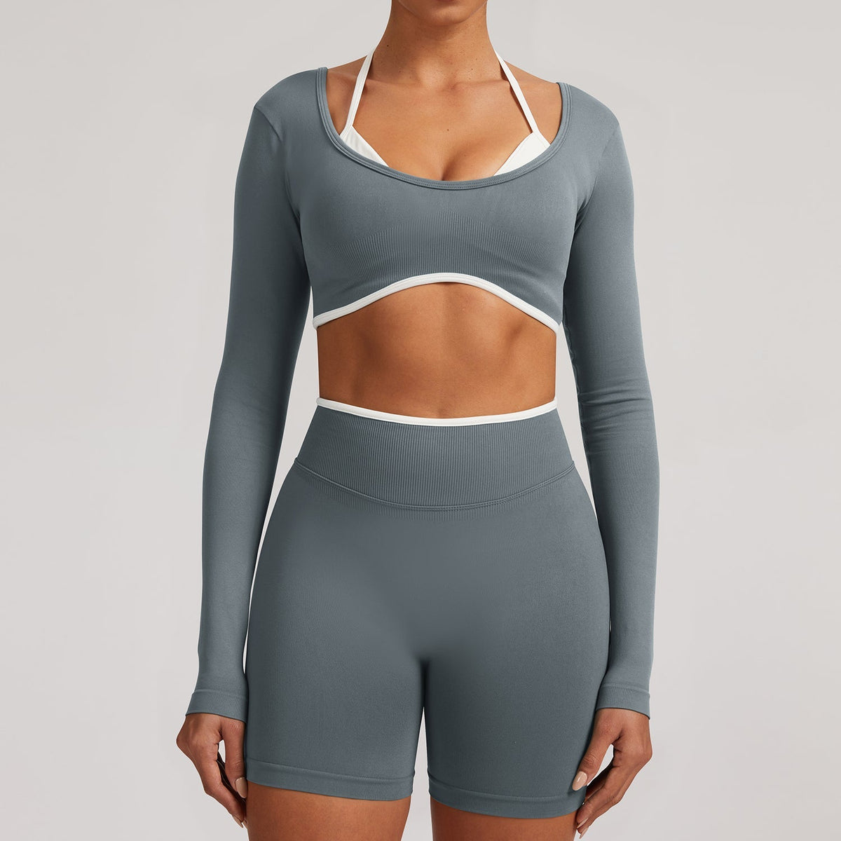 Elevate Seamless High Support Longline Sports Bra with Deep U-Back
