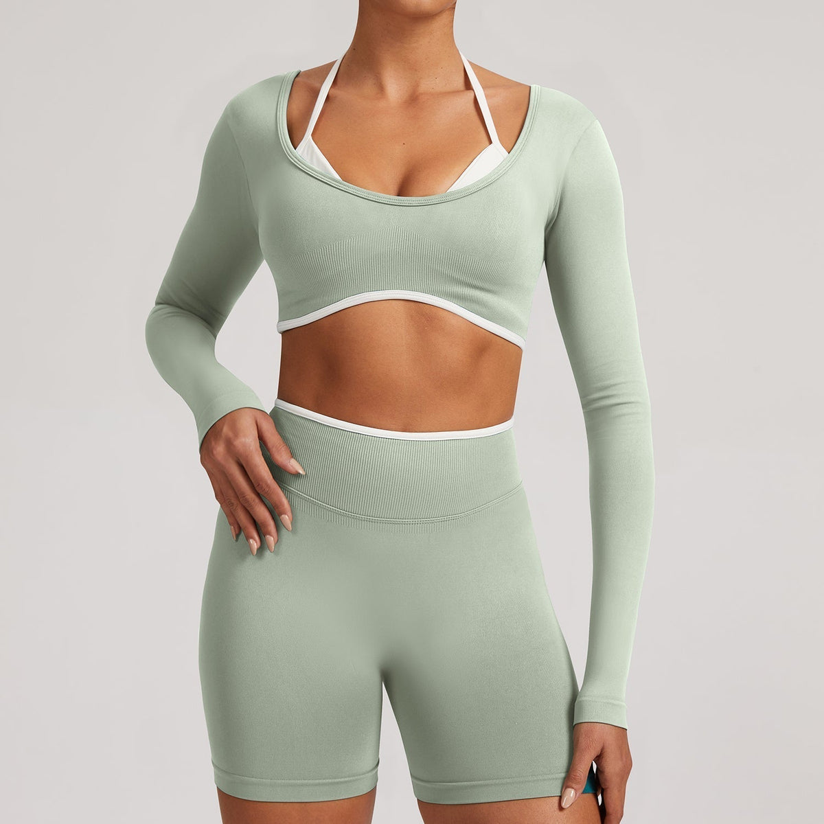 Elevate Seamless High Support Longline Sports Bra with Deep U-Back