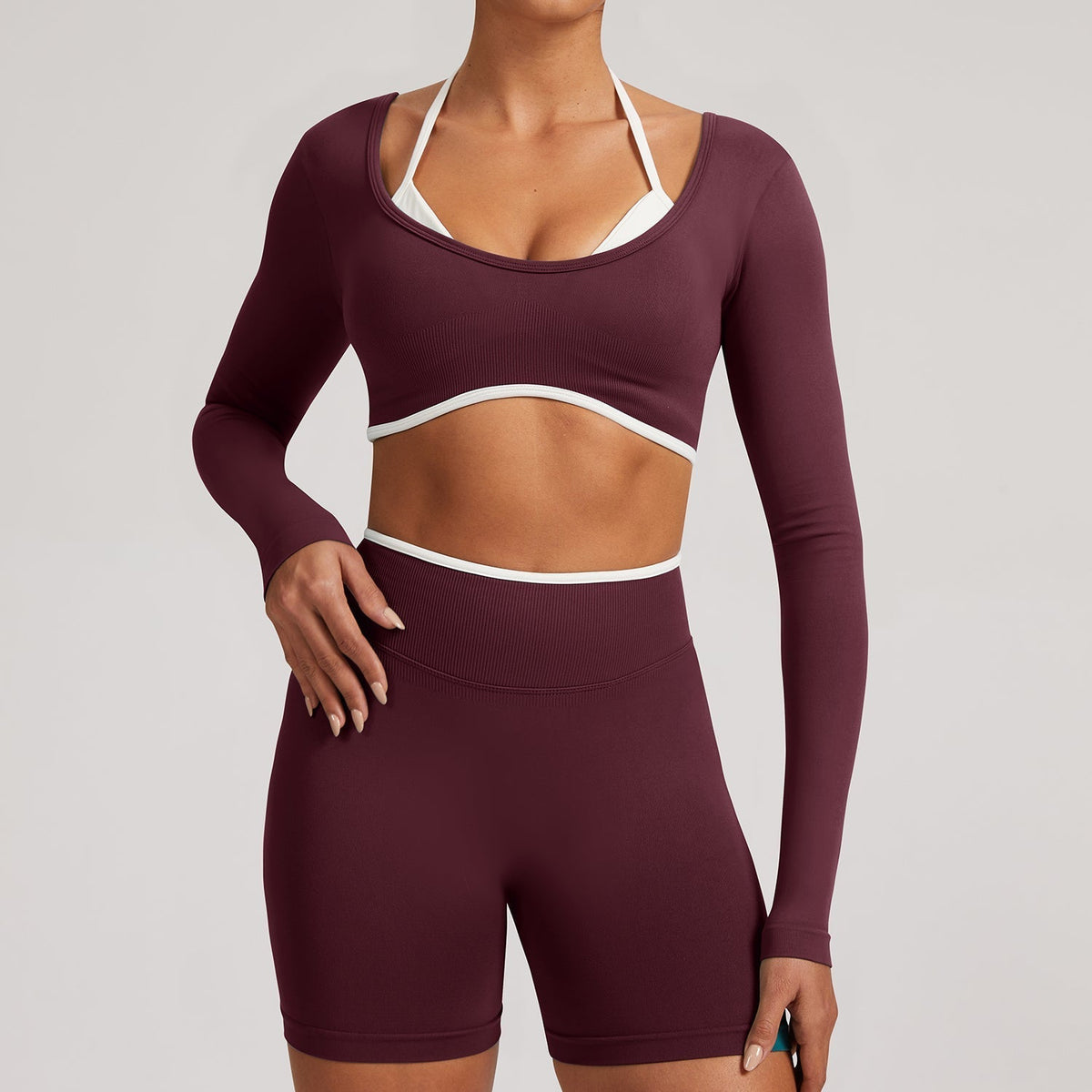 Elevate Seamless High Support Longline Sports Bra with Deep U-Back