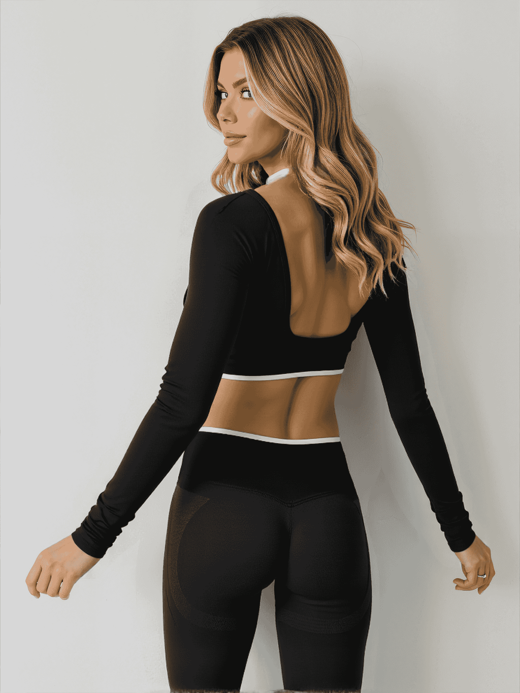 Elevate Seamless High Support Longline Sports Bra with Deep U-Back