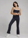 The Rhythm Color Block Flared High-Waist Active Athletic Leggings