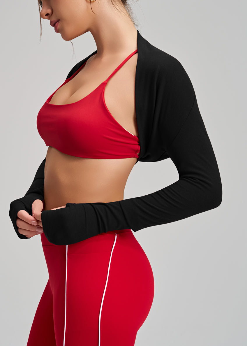 FlowWrap Long Sleeve Bolero Shrug Sports Cover Up Top