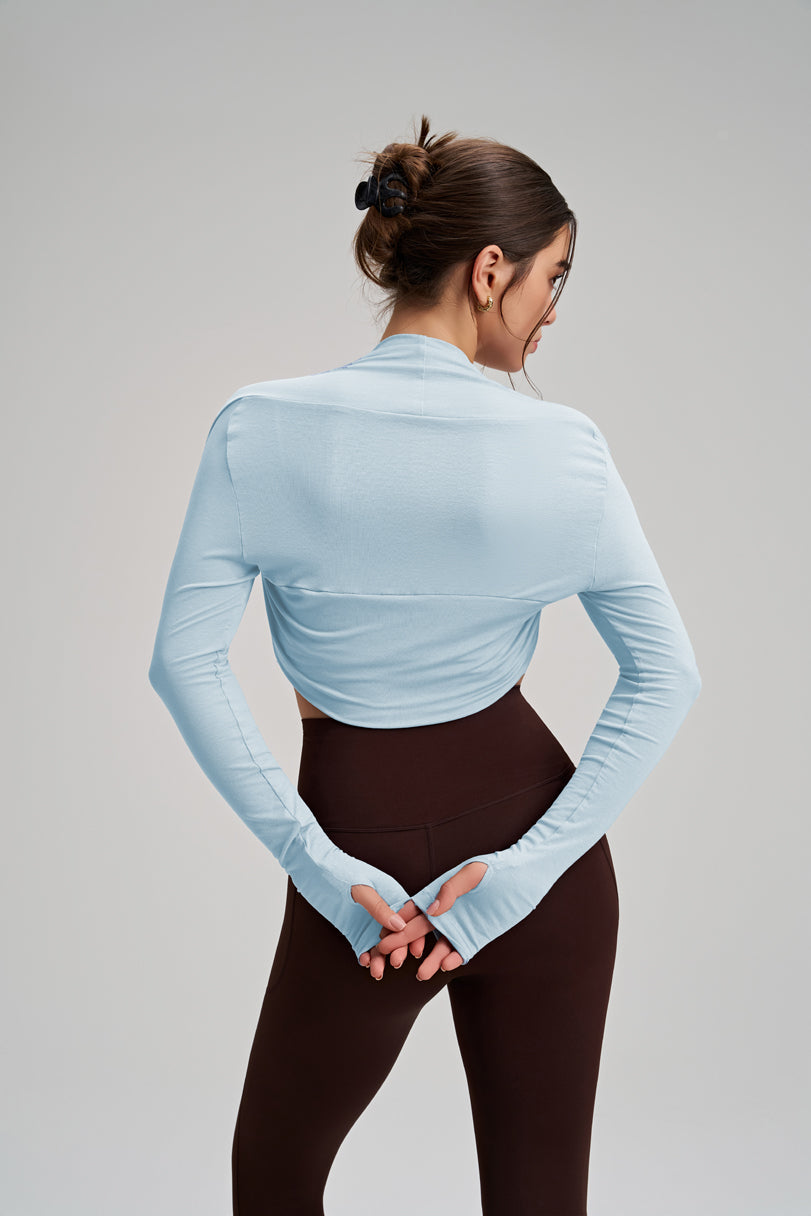 FlowWrap Long Sleeve Bolero Shrug Sports Cover Up Top