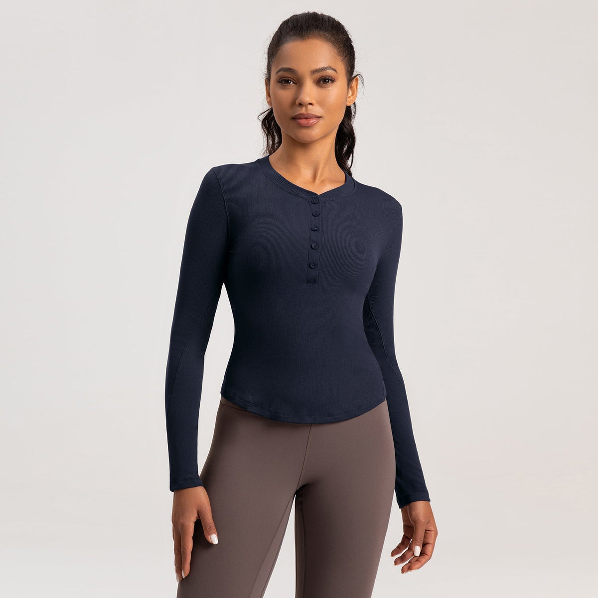 The Infinity Modal Henley Athleisure Shirt Top