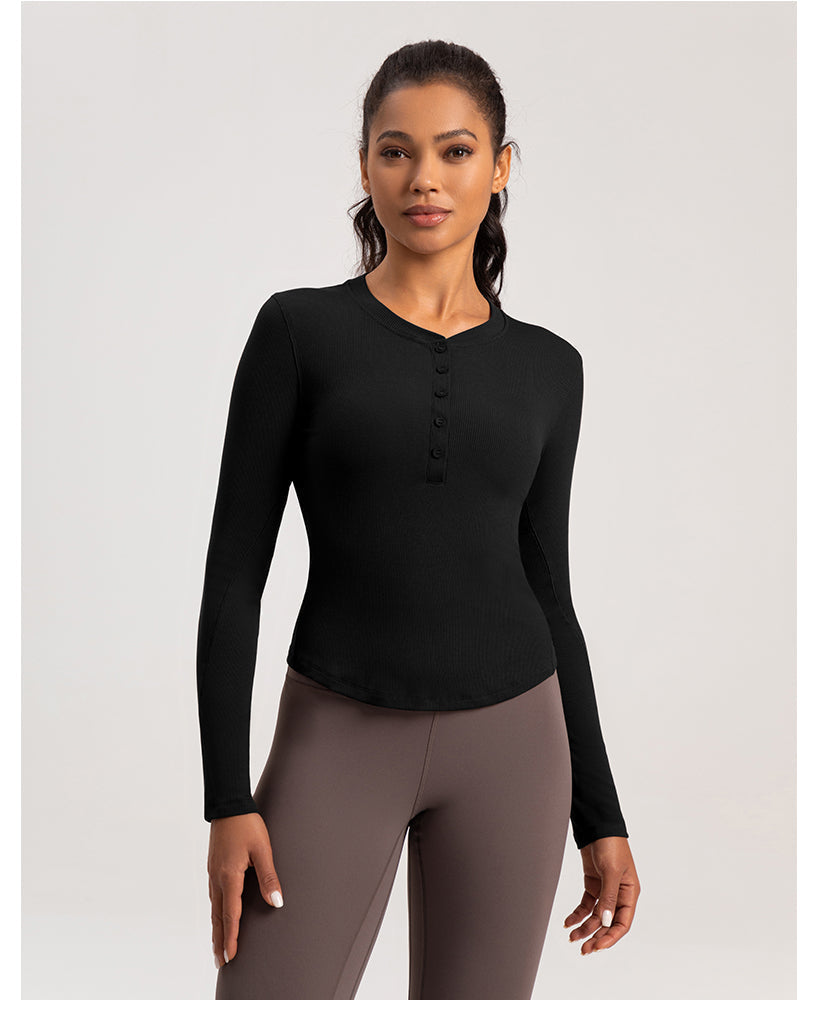 The Infinity Modal Henley Athleisure Shirt Top